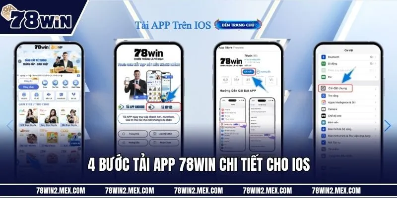 4 bước tải app 78win chi tiết cho iOS