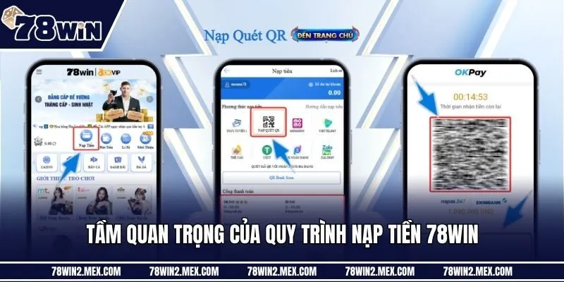 Tầm quan trọng của quy trình nạp tiền 78win
