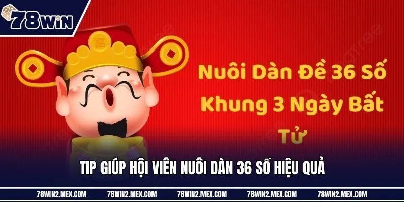 Tip giúp hội viên nuôi dàn 36 số hiệu quả